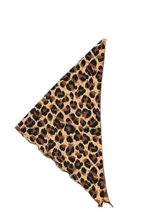 Leopard Print Triangular Scarf