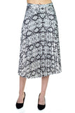 Pleated Snake Print Skirt