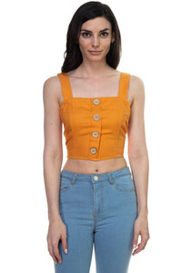 Exposed Back Sleeveless Cropped Top