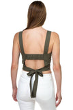 Exposed Back Sleeveless Cropped Top