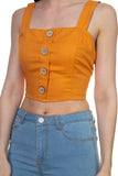 Exposed Back Sleeveless Cropped Top