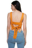 Exposed Back Sleeveless Cropped Top