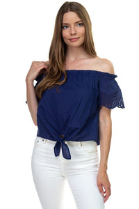 Off Shoulder Cutout Sleeve Top