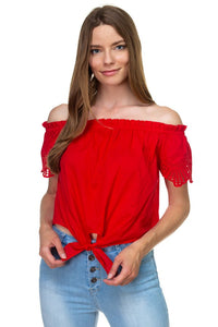 Off Shoulder Cutout Sleeve Top