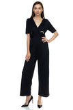 Grommets Belted Jumpsuit