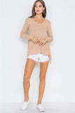 Knit V-neck Casual Solid Long Sleeve Sweater