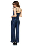 Stripe Front Twist Jumpsuit