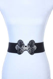 Rhinestone Bow Elastic Belt