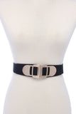 Metal Buckle Pu Leather Elastic Belt