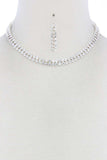 Double Line Rhinestone Necklace