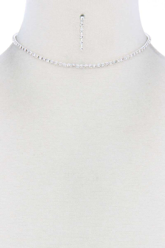 Dainty Rhinestone Choker Necklace