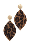 Animal Print Post Drop Earring