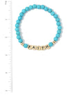 Faith Semi Precious Stone Stretch Bracelet