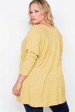 Plus Size Heather Grey Knit Long Sleeve Top