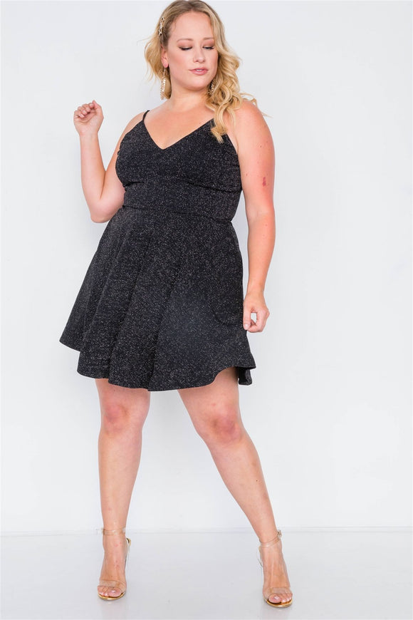 Plus Size Evening Skater Mini Dress