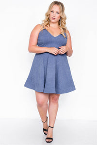 Plus Size Evening Skater Mini Dress