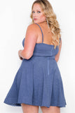 Plus Size Evening Skater Mini Dress