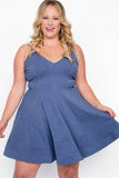 Plus Size Evening Skater Mini Dress