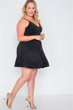 Plus Size Evening Skater Mini Dress