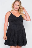 Plus Size Evening Skater Mini Dress