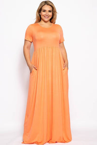 Vibrant Short Sleeved Maxi Dress