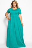 Vibrant Short Sleeved Maxi Dress