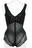 Mesh With Floral Lace Shapewear Bodysuit