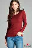 Long Sleeve Crew Neck Thermal Top