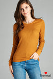 Long Sleeve Crew Neck Thermal Top