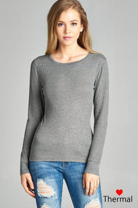 Long Sleeve Crew Neck Thermal Top