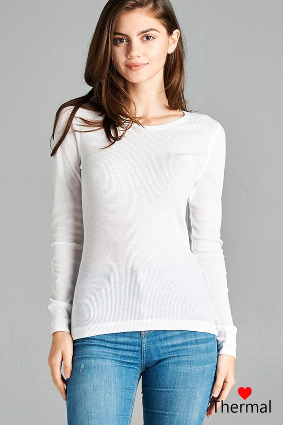 Long Sleeve Crew Neck Thermal Top