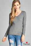 Long Sleeve V-neck Thermal Top