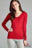 Long Sleeve V-neck Thermal Top