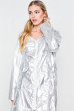 Metallic Lightweight Zip-up Jacket