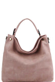 Stylish Modern Mesh Front Hobo Bag With Long Strap