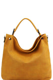 Stylish Modern Mesh Front Hobo Bag With Long Strap